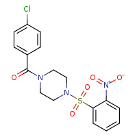 1-(4-chlorobenzoyl)-4-(2-nitrobenzenesulfonyl)piperazine