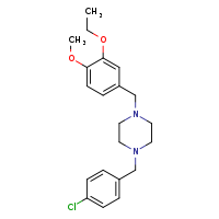 1-[(4-chlorophenyl)methyl]-4-[(3-ethoxy-4-methoxyphenyl)methyl]piperazine