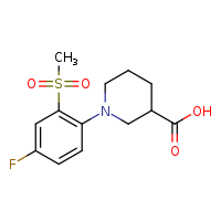 1-(4-fluoro-2-methanesulfonylphenyl)piperidine-3-carboxylic acid