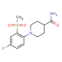 1-(4-fluoro-2-methanesulfonylphenyl)piperidine-4-carboxamide