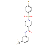 1-(4-fluorobenzenesulfonyl)-N-[3-(trifluoromethyl)phenyl]piperidine-4-carboxamide