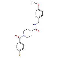 1-(4-fluorobenzoyl)-N-[(4-methoxyphenyl)methyl]piperidine-4-carboxamide