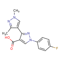 1-(4-fluorophenyl)-1',3'-dimethyl-[3,4'-bipyrazole]-4-carboxylic acid