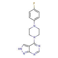 1-(4-fluorophenyl)-4-{2H-pyrazolo[3,4-d]pyrimidin-4-yl}piperazine