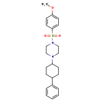 1-(4-methoxybenzenesulfonyl)-4-(4-phenylcyclohexyl)piperazine