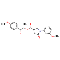 1-(4-methoxyphenyl)-1-oxopropan-2-yl 1-(3-methoxyphenyl)-5-oxopyrrolidine-3-carboxylate