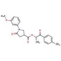 1-(4-methylphenyl)-1-oxopropan-2-yl 1-(3-methoxyphenyl)-5-oxopyrrolidine-3-carboxylate