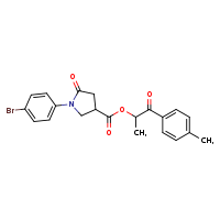 1-(4-methylphenyl)-1-oxopropan-2-yl 1-(4-bromophenyl)-5-oxopyrrolidine-3-carboxylate