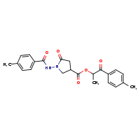 1-(4-methylphenyl)-1-oxopropan-2-yl 1-(4-methylbenzamido)-5-oxopyrrolidine-3-carboxylate