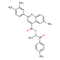 1-(4-methylphenyl)-1-oxopropan-2-yl 2-(3,4-dimethylphenyl)-6-methylquinoline-4-carboxylate