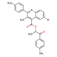 1-(4-methylphenyl)-1-oxopropan-2-yl 6-bromo-3-methyl-2-(4-methylphenyl)quinoline-4-carboxylate