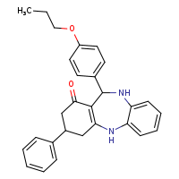 14-phenyl-10-(4-propoxyphenyl)-2,9-diazatricyclo[9.4.0.0³,?]pentadeca-1(11),3,5,7-tetraen-12-one