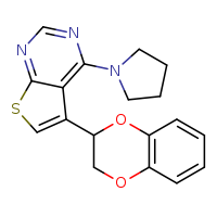 1-[5-(2,3-dihydro-1,4-benzodioxin-2-yl)thieno[2,3-d]pyrimidin-4-yl]pyrrolidine