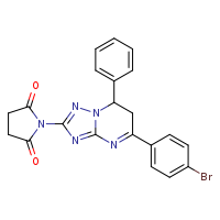 1-[5-(4-bromophenyl)-7-phenyl-6H,7H-[1,2,4]triazolo[1,5-a]pyrimidin-2-yl]pyrrolidine-2,5-dione