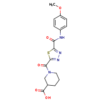 1-{5-[(4-methoxyphenyl)carbamoyl]-1,3,4-thiadiazole-2-carbonyl}piperidine-3-carboxylic acid