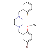 1-[(5-bromo-2-methoxyphenyl)methyl]-4-[(2-fluorophenyl)methyl]piperazine