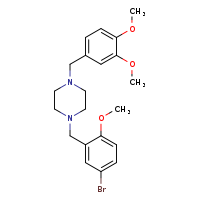 1-[(5-bromo-2-methoxyphenyl)methyl]-4-[(3,4-dimethoxyphenyl)methyl]piperazine