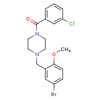 1-[(5-bromo-2-methoxyphenyl)methyl]-4-(3-chlorobenzoyl)piperazine