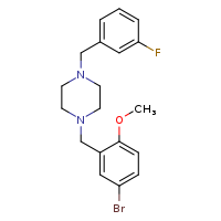 1-[(5-bromo-2-methoxyphenyl)methyl]-4-[(3-fluorophenyl)methyl]piperazine