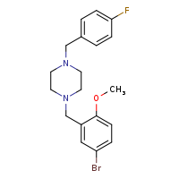 1-[(5-bromo-2-methoxyphenyl)methyl]-4-[(4-fluorophenyl)methyl]piperazine
