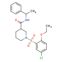 1-(5-chloro-2-ethoxybenzenesulfonyl)-N-(1-phenylethyl)piperidine-3-carboxamide