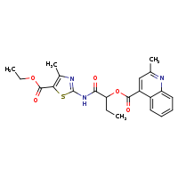 1-{[5-(ethoxycarbonyl)-4-methyl-1,3-thiazol-2-yl]carbamoyl}propyl 2-methylquinoline-4-carboxylate