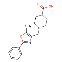 1-[(5-methyl-2-phenyl-1,3-oxazol-4-yl)methyl]piperidine-4-carboxylic acid