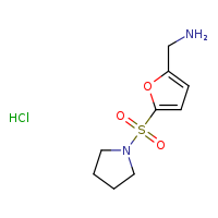 1-[5-(pyrrolidine-1-sulfonyl)furan-2-yl]methanamine hydrochloride