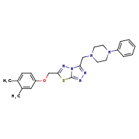 1-{[6-(3,4-dimethylphenoxymethyl)-[1,2,4]triazolo[3,4-b][1,3,4]thiadiazol-3-yl]methyl}-4-phenylpiperazine