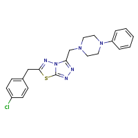 1-({6-[(4-chlorophenyl)methyl]-[1,2,4]triazolo[3,4-b][1,3,4]thiadiazol-3-yl}methyl)-4-phenylpiperazine