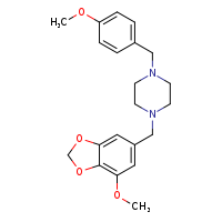 1-[(7-methoxy-2H-1,3-benzodioxol-5-yl)methyl]-4-[(4-methoxyphenyl)methyl]piperazine