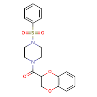 1-(benzenesulfonyl)-4-(2,3-dihydro-1,4-benzodioxine-2-carbonyl)piperazine