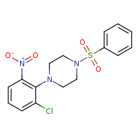 1-(benzenesulfonyl)-4-(2-chloro-6-nitrophenyl)piperazine