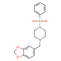 1-(benzenesulfonyl)-4-(2H-1,3-benzodioxol-5-ylmethyl)piperazine