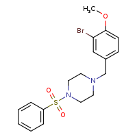 1-(benzenesulfonyl)-4-[(3-bromo-4-methoxyphenyl)methyl]piperazine