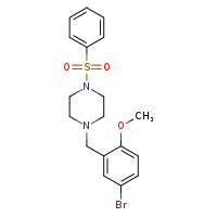 1-(benzenesulfonyl)-4-[(5-bromo-2-methoxyphenyl)methyl]piperazine