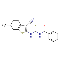 1-benzoyl-3-(3-cyano-6-methyl-4,5,6,7-tetrahydro-1-benzothiophen-2-yl)thiourea