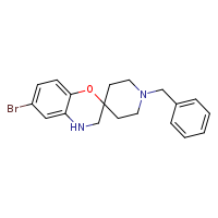 1'-benzyl-6-bromo-3,4-dihydrospiro[1,4-benzoxazine-2,4'-piperidine]