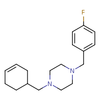 1-(cyclohex-3-en-1-ylmethyl)-4-[(4-fluorophenyl)methyl]piperazine
