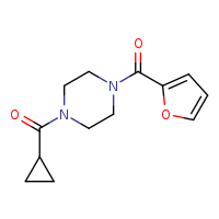 1-cyclopropanecarbonyl-4-(furan-2-carbonyl)piperazine