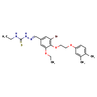 1-[(E)-({3-bromo-4-[2-(3,4-dimethylphenoxy)ethoxy]-5-ethoxyphenyl}methylidene)amino]-3-ethylthiourea