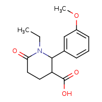 1-ethyl-2-(3-methoxyphenyl)-6-oxopiperidine-3-carboxylic acid