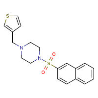 1-(naphthalene-2-sulfonyl)-4-(thiophen-3-ylmethyl)piperazine
