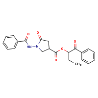 1-oxo-1-phenylbutan-2-yl 1-benzamido-5-oxopyrrolidine-3-carboxylate
