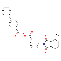 2-{[1,1'-biphenyl]-4-yl}-2-oxoethyl 3-(4-methyl-1,3-dioxo-3a,4,7,7a-tetrahydroisoindol-2-yl)benzoate