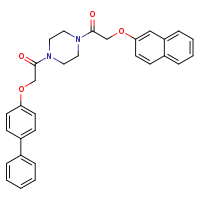 2-{[1,1'-biphenyl]-4-yloxy}-1-{4-[2-(naphthalen-2-yloxy)acetyl]piperazin-1-yl}ethanone