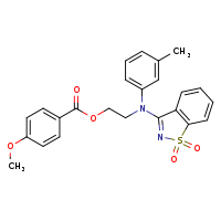 2-[(1,1-dioxo-1??,2-benzothiazol-3-yl)(3-methylphenyl)amino]ethyl 4-methoxybenzoate