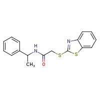 2-(1,3-benzothiazol-2-ylsulfanyl)-N-(1-phenylethyl)acetamide