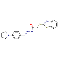 2-(1,3-benzothiazol-2-ylsulfanyl)-N'-[(E)-[4-(pyrrolidin-1-yl)phenyl]methylidene]acetohydrazide