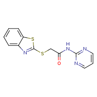 2-(1,3-benzothiazol-2-ylsulfanyl)-N-(pyrimidin-2-yl)acetamide